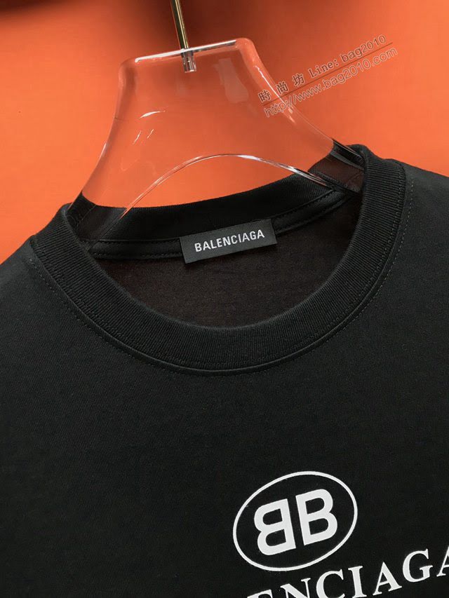 Balenciaga男T恤 2020新款 頂級版本 OS寬鬆版型 巴黎世家男短袖衣 男女同款  tzy2433